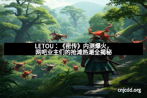 LETOU：《密传》内测爆火，网吧业主们的抢滩热潮全揭秘